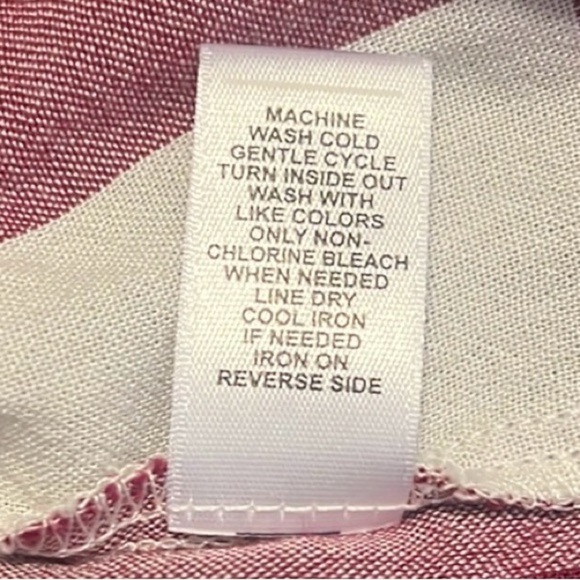 Cato Block Style Top W/Ruched Tie Sleeves, Button Down, Ruched Waist, Sz. M. - Picture 10 of 10